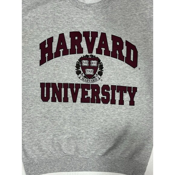 VTG Harvard University Mens Sweater Pullover Crewneck Size S Gildan Heavy Blend - Picture 3 of 5